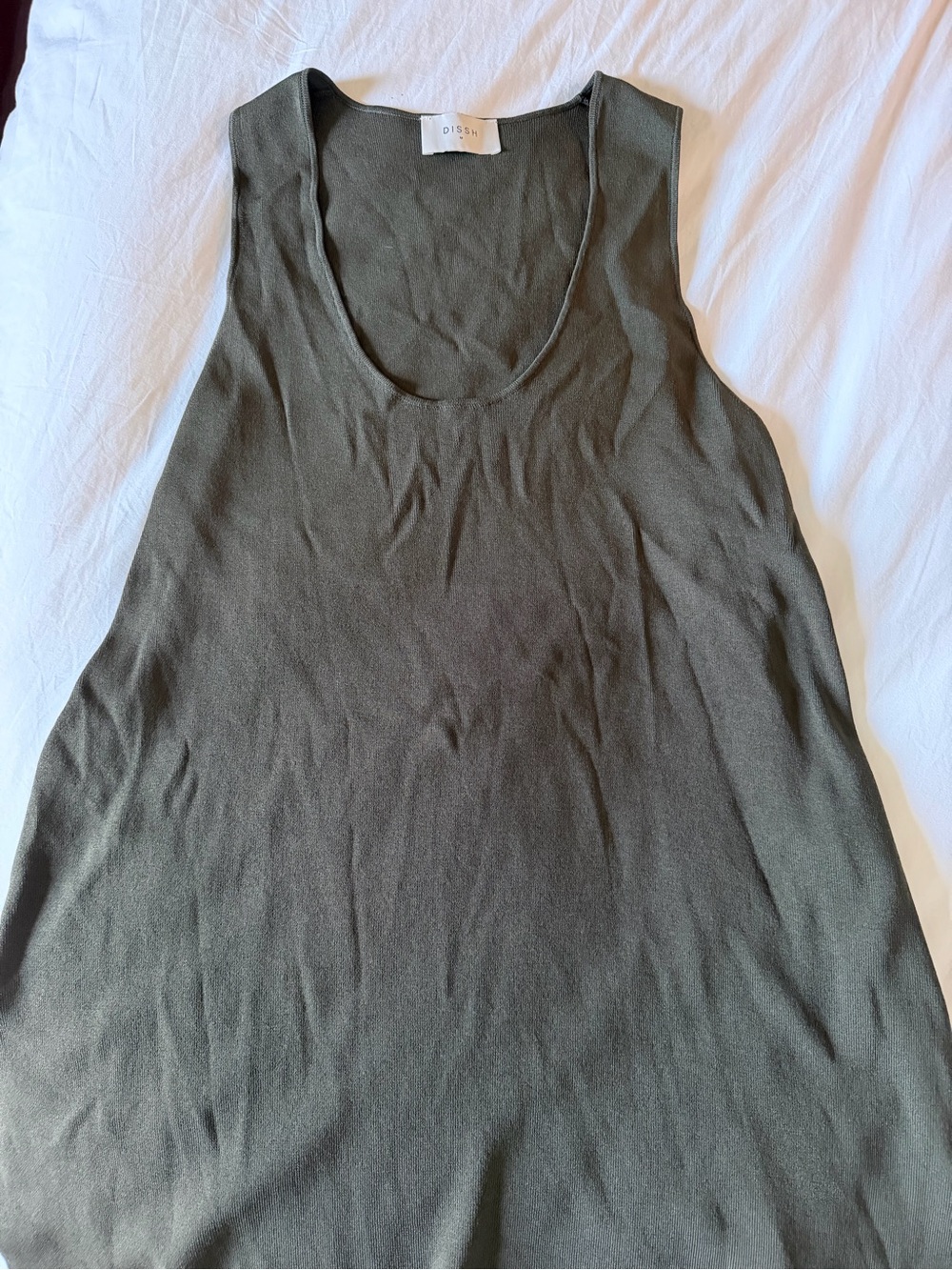 DISSH Olive Scoop Neck Tank Top